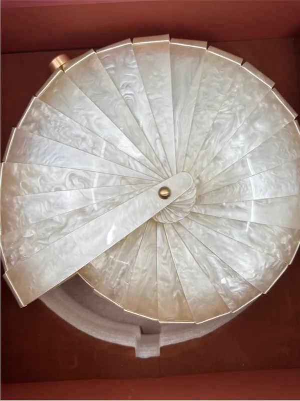 Cult Gaia Sirena Shell Acrylic Rounded Seashell Clutch in Ivory - Image 6