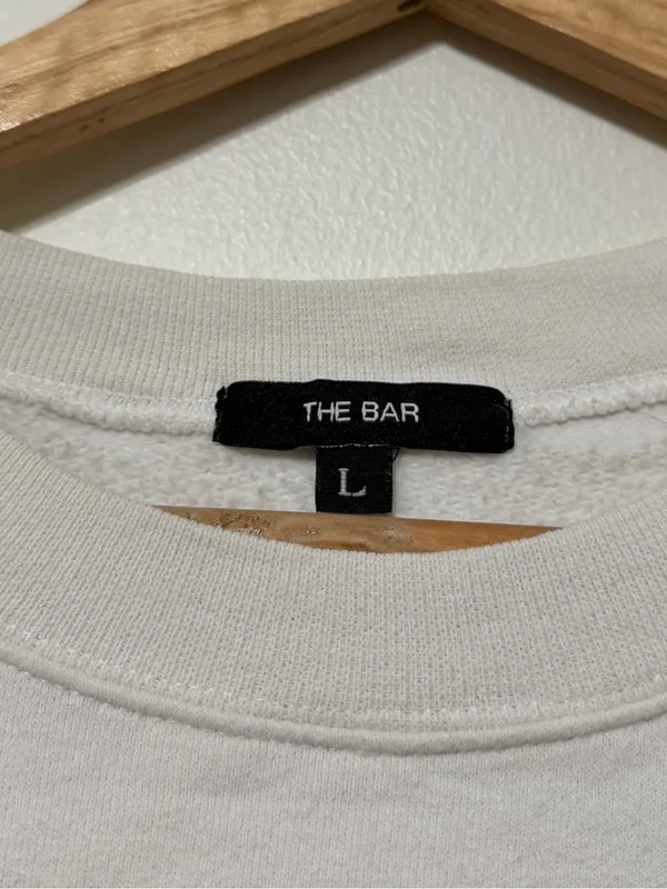 The Bar Varsity Crewneck Sweatshirt Size Large - Image 3