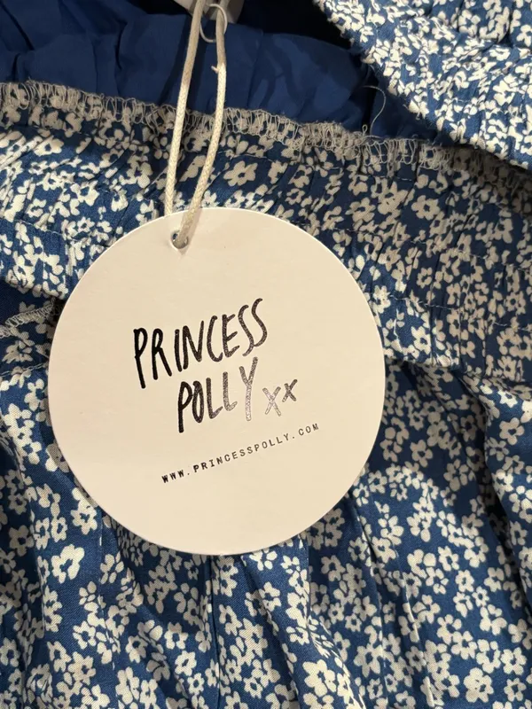 Princess Polly Blue Floral Tiered Skater Skirt - Image 4