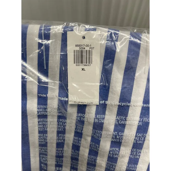 Old Navy Chambray Blue Stripe Dropped Waist Midi Skirt NEW Womens XL Flowy - Image 5