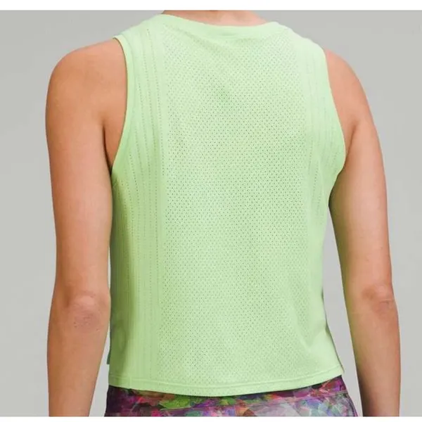 Lululemon Train to Be Tank Top Scream Green Light Relaxed Fit Mesh Size 10⁠ - Image 3