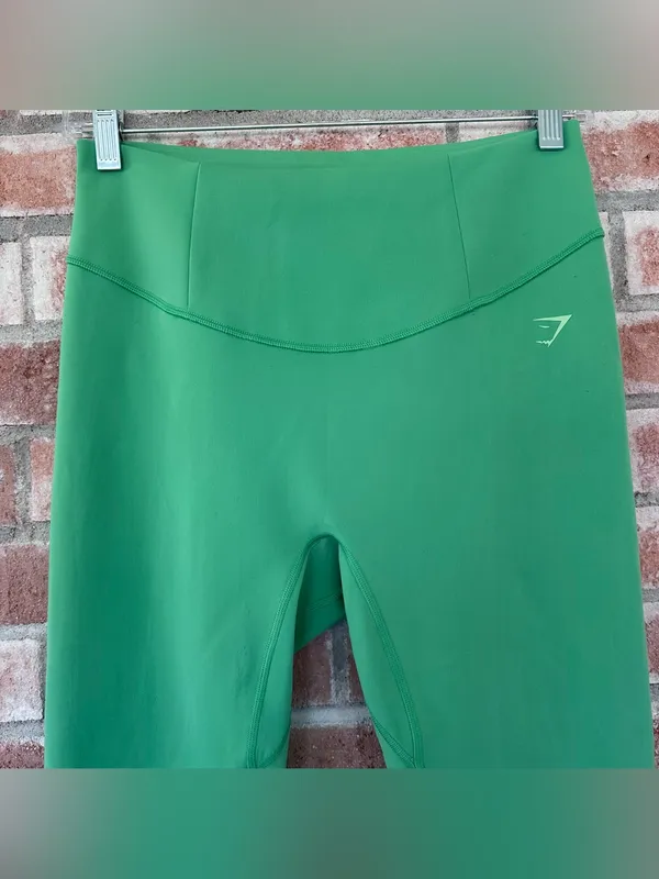 Gymshark Leggings Cropped Green Women’s Large Workout Athletic Gym Activewear - Image 2