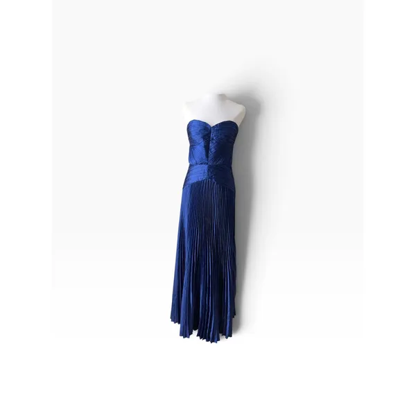Lulus Royal Blue Strapless Pleated Bustier Dress Size M New - Image 3