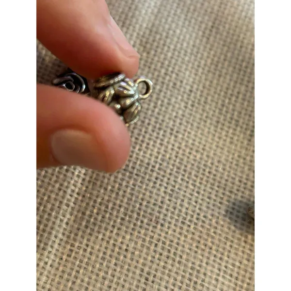 A496 charm bracket silver plated 5 pcs Gray - Image 10