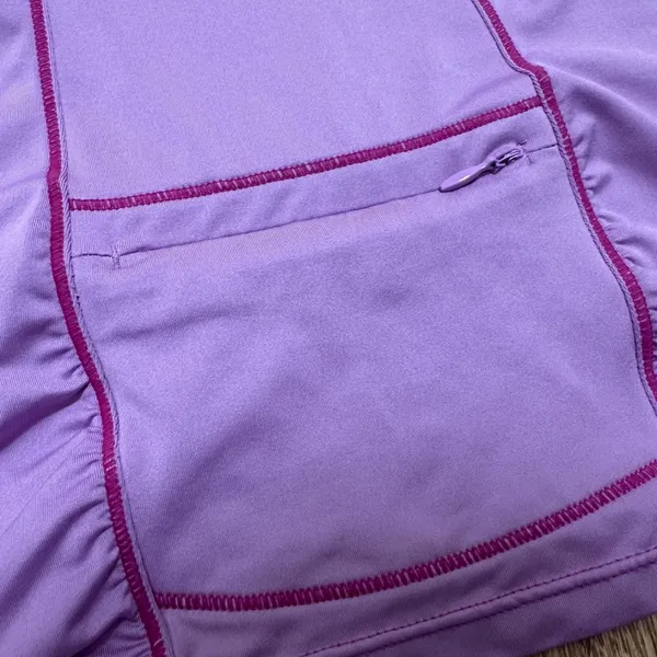 ATHLETA | Women's Lilac‎ Purple Cap Short Sleeve Athletic Fitted Workout Top, S - Image 4