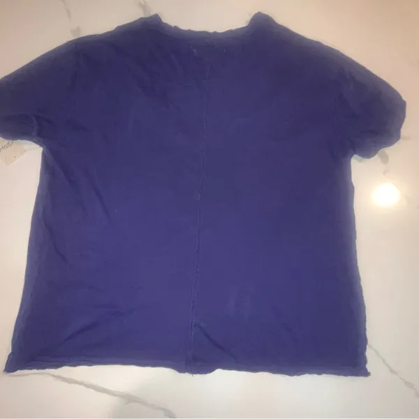 NWT Free People Hot Shot Indigo Pura S Oversized Shirt Exposed Seams - Image 6