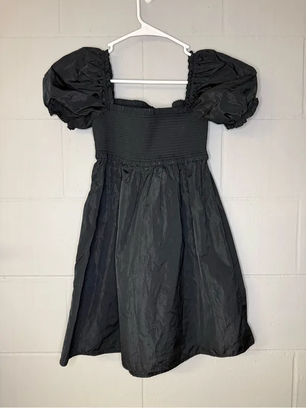 Aritzia Sunday Best Hadley Babydoll Puff-Sleeve Mini Dress in Black Size Small - Image 5