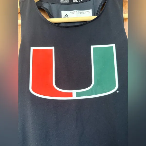 Adidas University of Miami Black Tank Top - Image 3