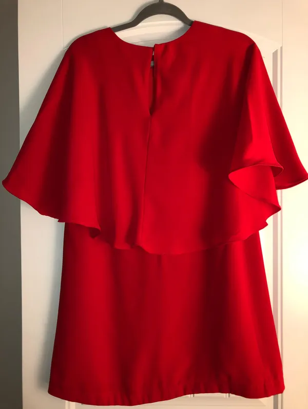 Sugar and L!ps Red Cocktail Cape Dress - Image 3