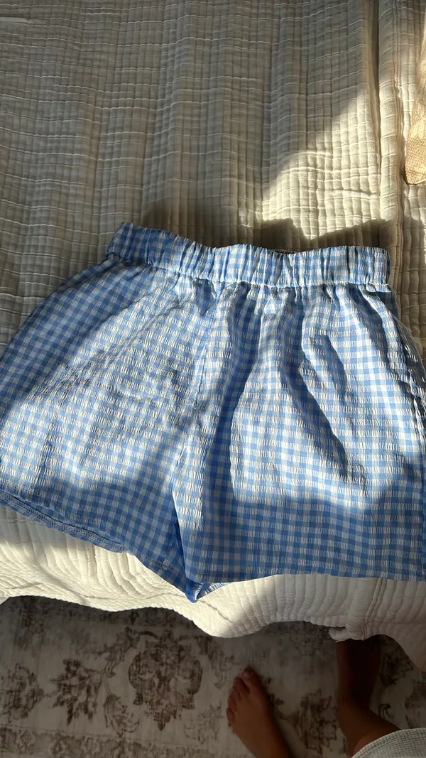 Blue gingham shorts Size XS - Image 2