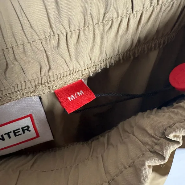 Hunter Nylon Drawstring Cinch Waist Jogger Pants Khaki Medium - Image 4