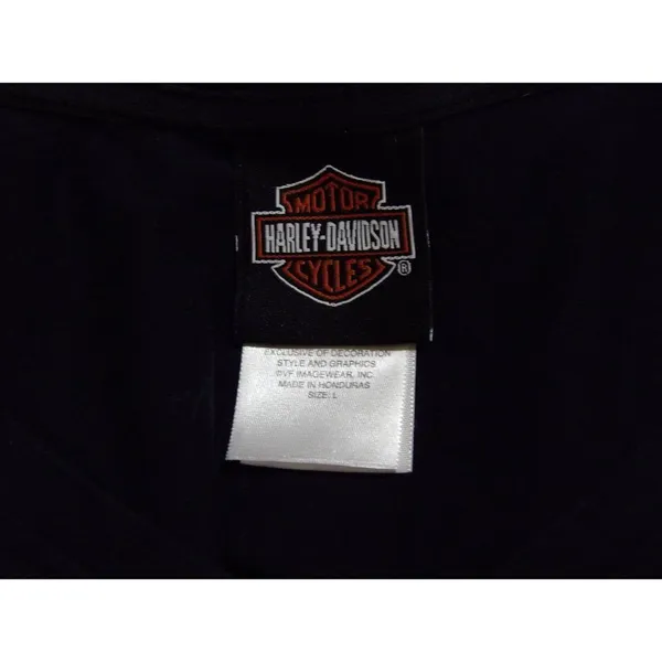 Harley Davidson Womens Black‎ V Neck Tshirt Large Black - Image 5