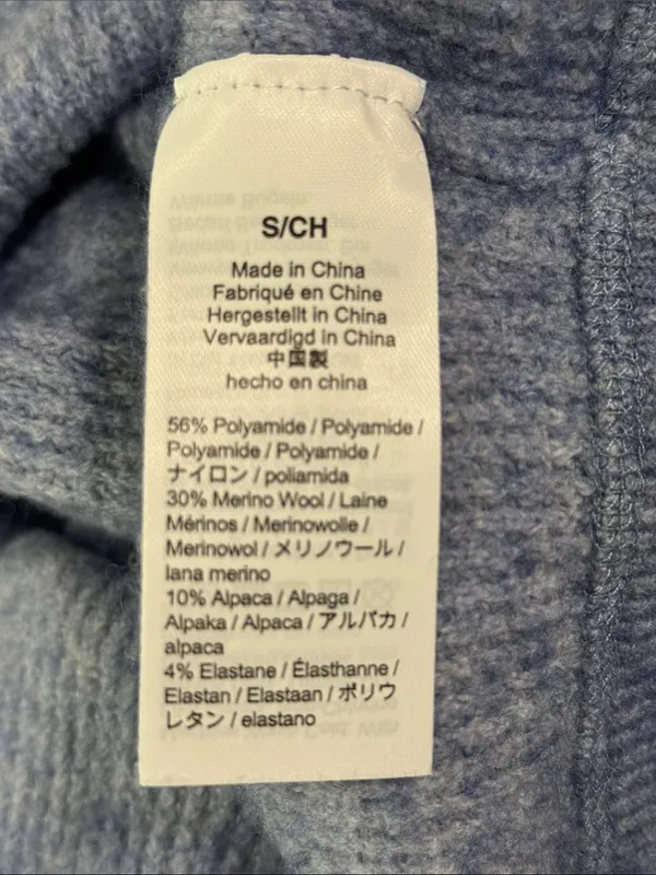 J. Crew Heathered Light Blue Waffle Knit Wool & Alpaca Blend Crew-neck Sweater S - Image 9
