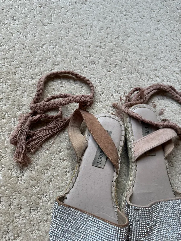 Steve Madden Mesa Rhinestone Espadrille Flats - Image 4