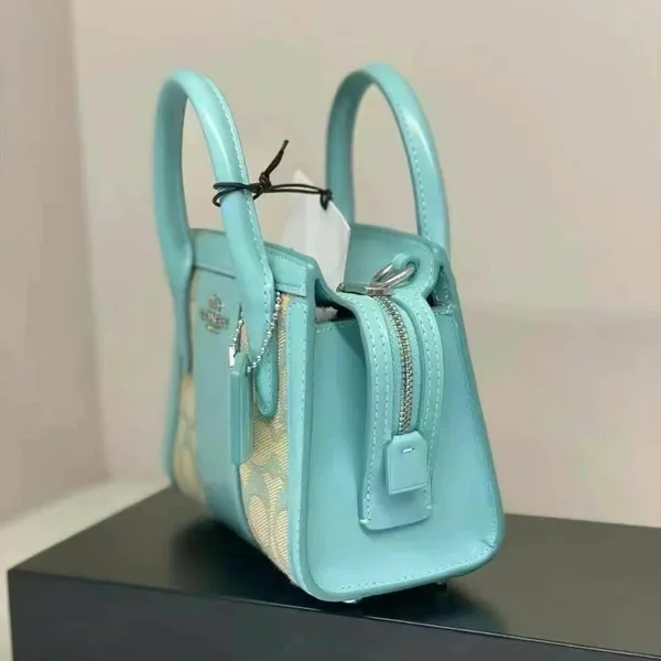 COACH CT756 Andrea Mini Carryall In Signature Jacquard - Image 2