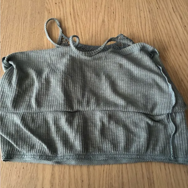 Mudd Olive Lace Halter Top M - Image 6