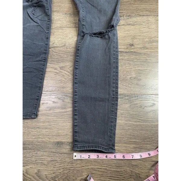 EUC Womens Madewell Maternity Skinny‎ Jean over belly grey distressed size 27 - Image 5