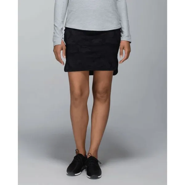 Lululemon Athletica‎ City Skirt Savasana Camo Black Gray Soot 8 - Image 6