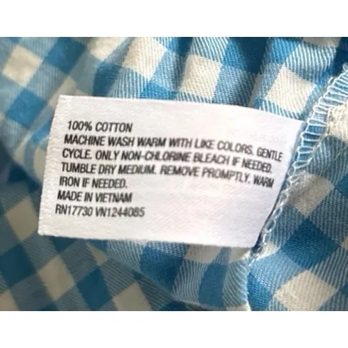 Colsie Women's Boxer Pajama Shorts Blue White Gingham Size Medium - Image 5