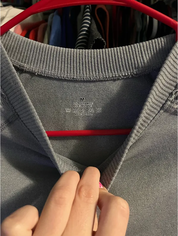long sleeve crop athletic top Gray Size M - Image 3