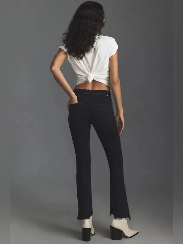 Mother The Insider Crop Step Fray Jeans Night In Venice Dark Wash Size 32 - Image 2