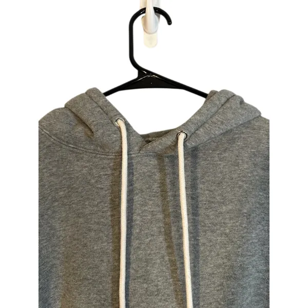 Wild Fable Gray Cut Off Cropped Hooded Cotton Blend Sweatshirt Women Sz S - Image 6