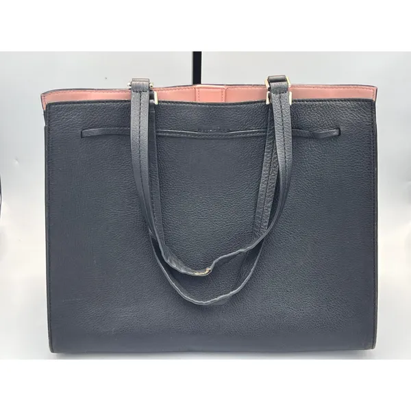 Kate Spade New York Black Leather Satchel Tote Bag Tassel Bow Medium Pink READ** - Image 5