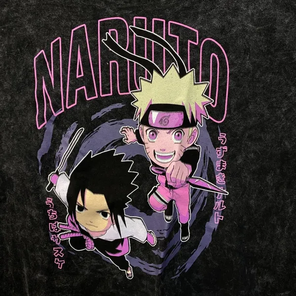 Naruto Chibi Style Mineral Wash Anime Tshirt size Extra Larg - Image 2