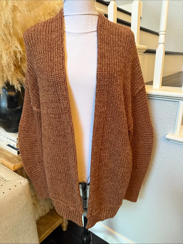 Free People High Hopes Cardi Mariposa Combo Knit Sweater Size Small Boho - Image 3