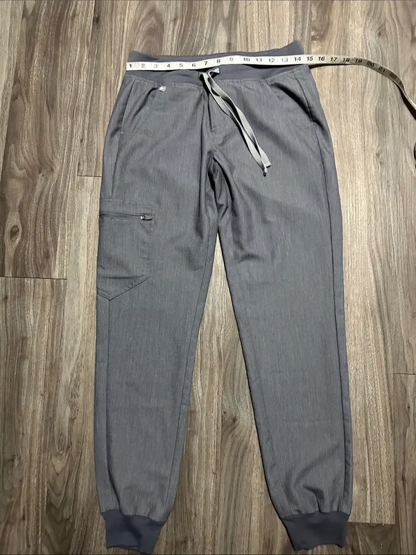 Figs Gray Drawstring Jogger Scrub Pants - Image 4
