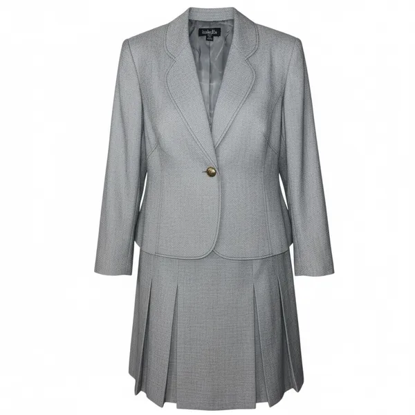 Isabelle Gray 2 Piece Woven Fabric Tailored Career Suit Size 14 - Image 3