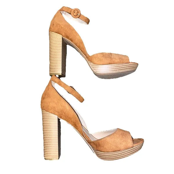 Sun + Stone Womens Reeta Faux Leather Peep Toe Platform Sandals Shoes Sz 11 - Image 3