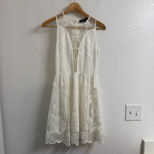 For Love & Lemons Lulu Mesh-Inset Lace Dress Size S - Image 2