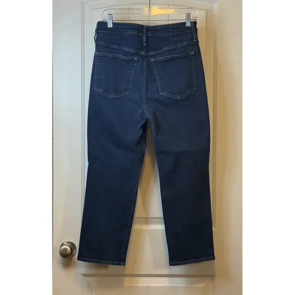J.Crew 03 Curvy Slim Jeans Size 30 Dark Indigo High Rise Straight Leg Denim Crop - Image 3