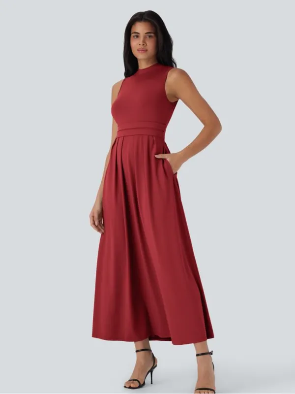 NWOT Halara Stand Collar Sleeveless Maxi Dress - Image 3