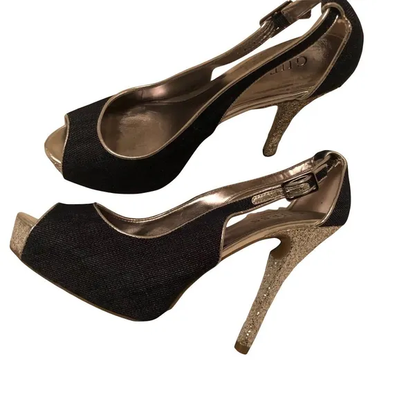 Guess Denim Silver and blue glitter Peeptoe - Image 9