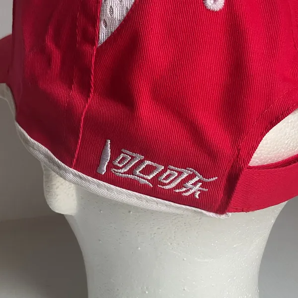 Y2K Vintage Coca-Cola Beijing 2008 Olympics Red Adjustable Baseball Cap NEW - Image 5
