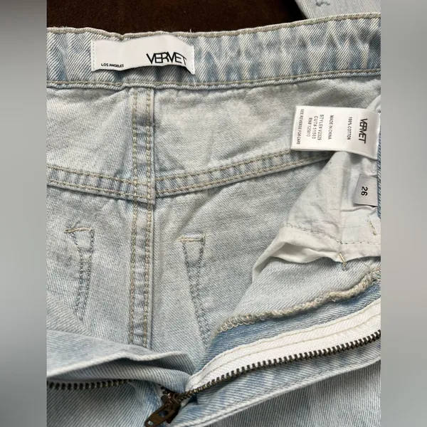 VERVET LOS ANGELES Light Blue Distressed Women's Jeans - Image 8