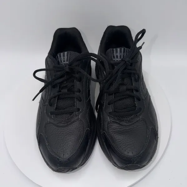 Saucony Omni Walker Triple Black Athletic Leather Sneakers Women's Size 8.5 - Image 3