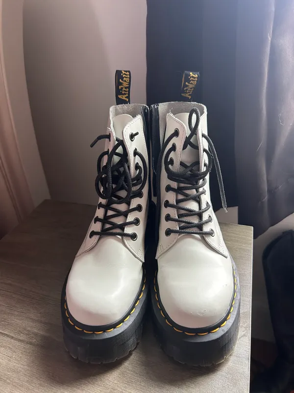 White Doc Marten Boots - Image 2