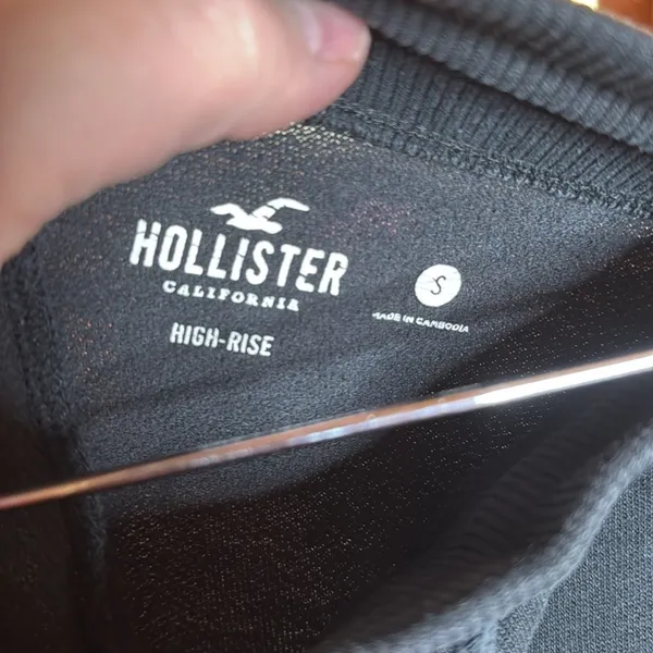 Hollister Y2K Black Joggers High Rise Sweatpants Logo Graphic Size Small - Image 5