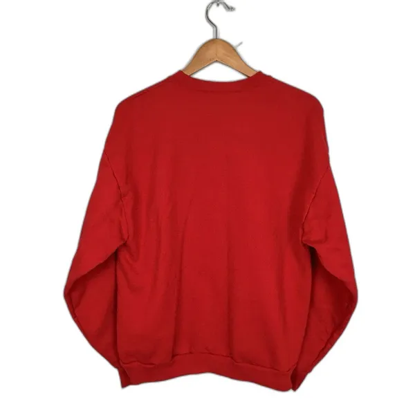 Women's Red Jerzees Gingerbread Man Crewneck Sweatshirt Size L - Image 2