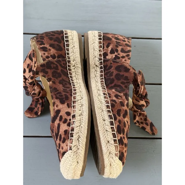 Jessica Simpson Lyra Leopard Print Espadrilles Shoes Flat Women’s Size 7.5 M - Image 5