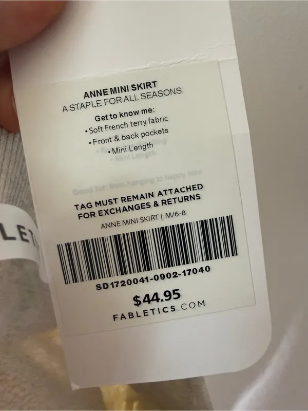 NWT Fabletics‎ Gray Anne Mini Skirt Size Medium - Image 3