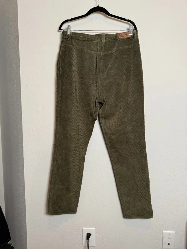 Vintage green Corduroy high Waisted Pants - Image 6