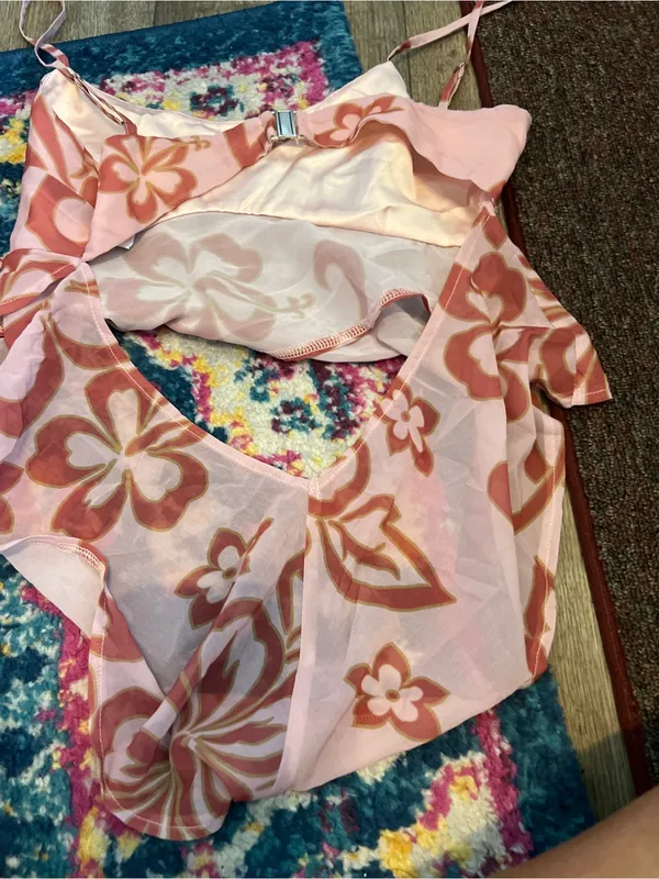 Tiger mist floral orange and pink top - Image 9