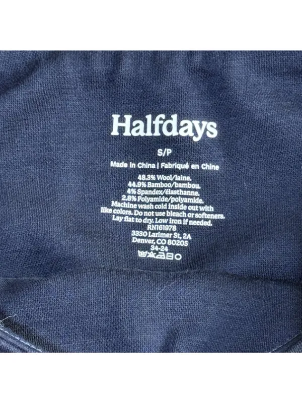Halfdays Hallie Midweight Merino Legging Navy Blue Womens Size S Base Layer NWT - Image 8