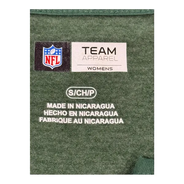 NFL Team Apparel Green Bay Packers Women’s Hi-Lo V-Neck Tee Green Small - Image 5