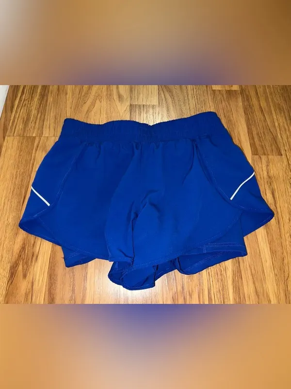 Women’s Athletic Running Shorts in Blue - Image 2