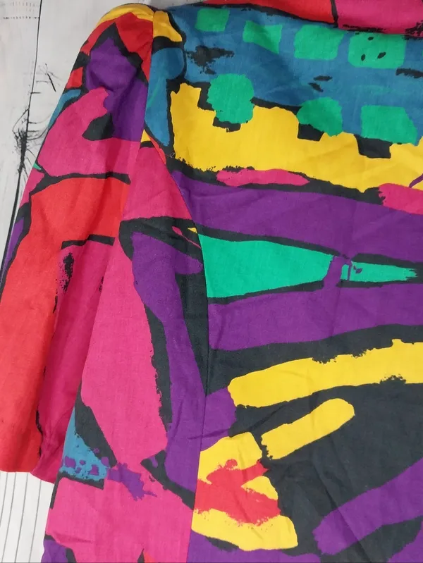 Marmie West Vintge 1980’s Colorful Abstract Maximalist Retro Artsy Top - Image 8